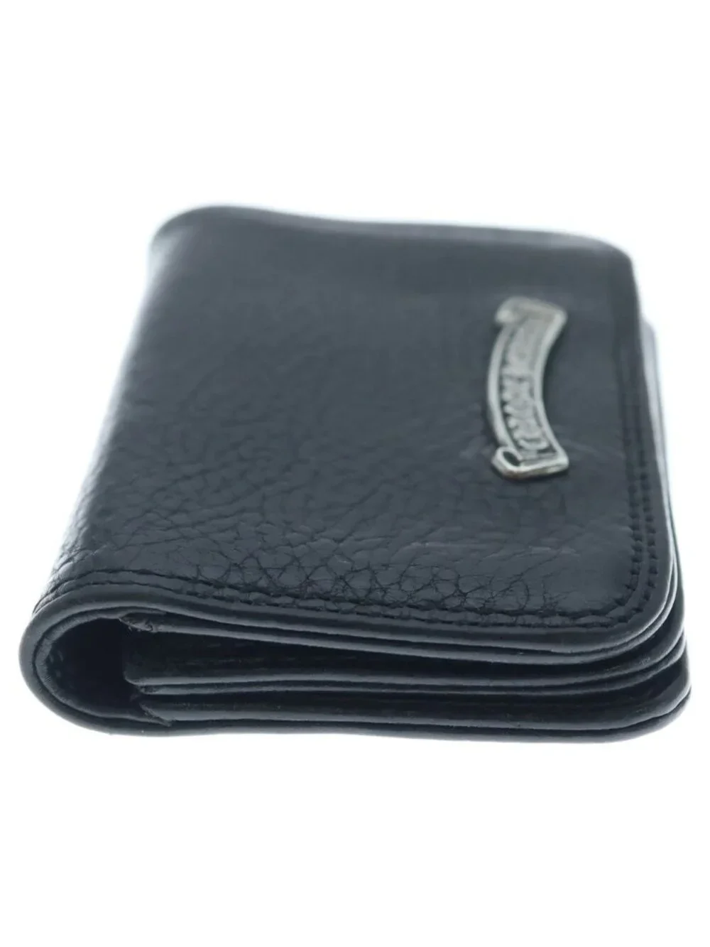 Chrome Hearts Card Case Leather Black with Grommet